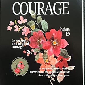 Courage Joshua 1:9 scripture 3” sticker