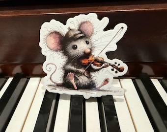 Orchestra  3” mouse violin/viola sticker
