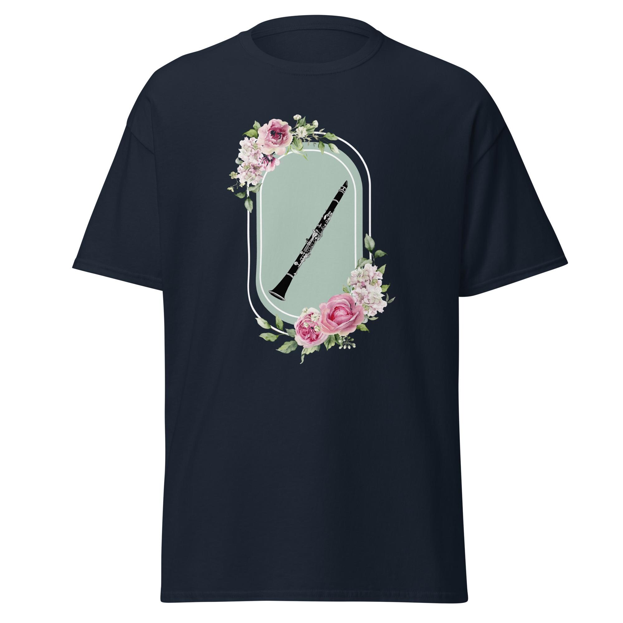 Clarinet Floral Shirt • Pretty Woodwind Musician Tee • Clarinetist Gift ...