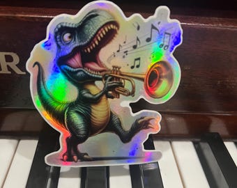 Trumpet Musical Dinosaur sticker