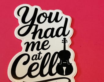 Schon beim „Cello“-Vinylaufkleber (3 Zoll) war ich begeistert.