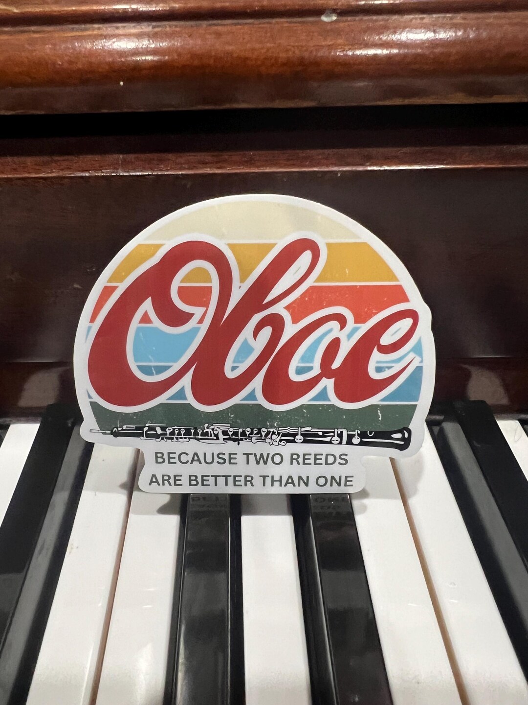Oboe- 2 Reeds Are Better Than One 3” Sticker - Etsy