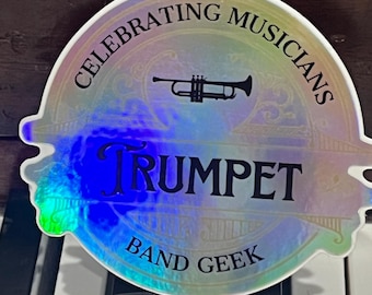 Trumpet Holographic sticker