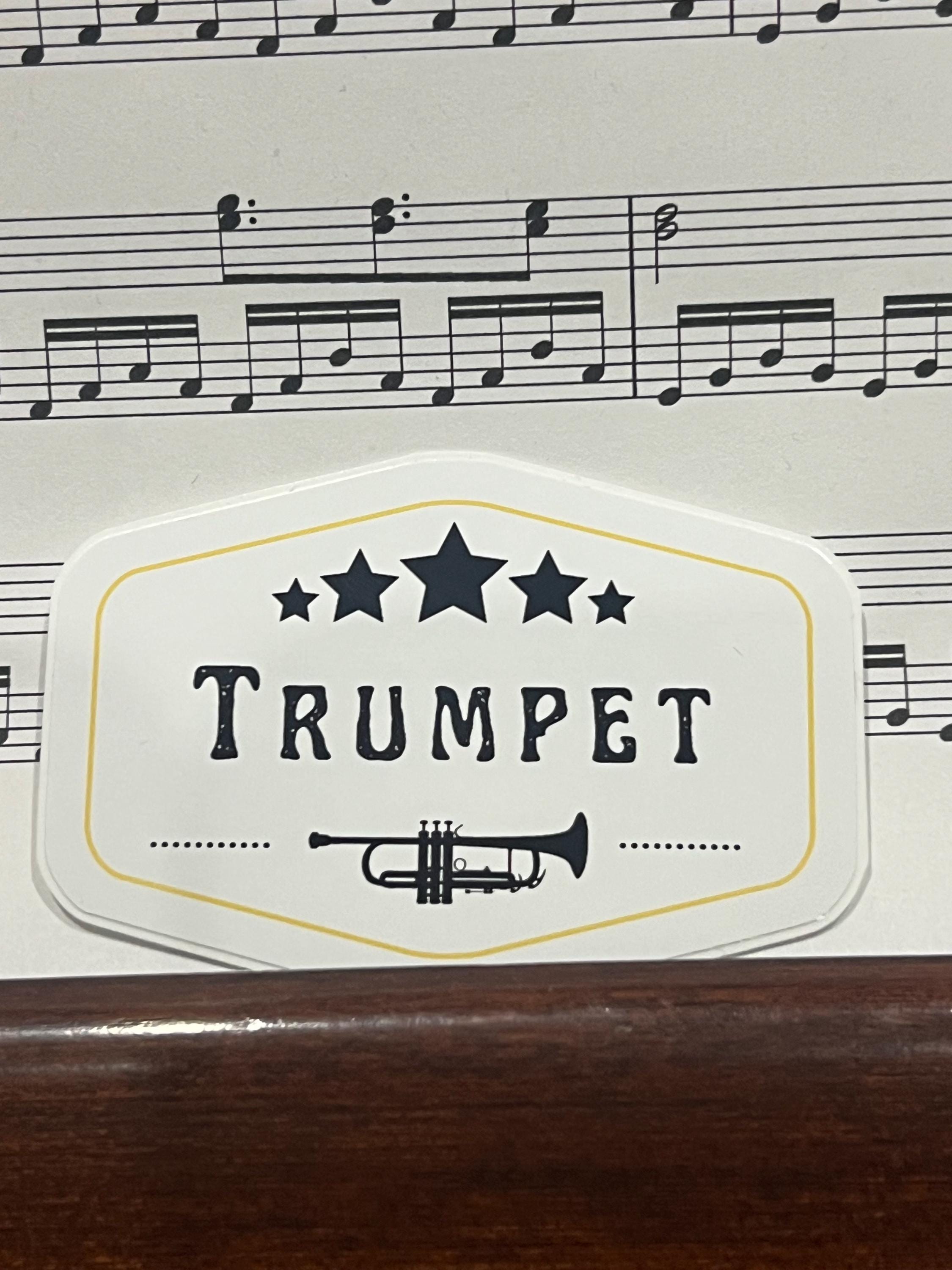 Silver Trumpet Sticker Trumpet Logo Sticker - Etsy
