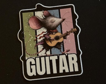 Guitar mouse  3” sticker