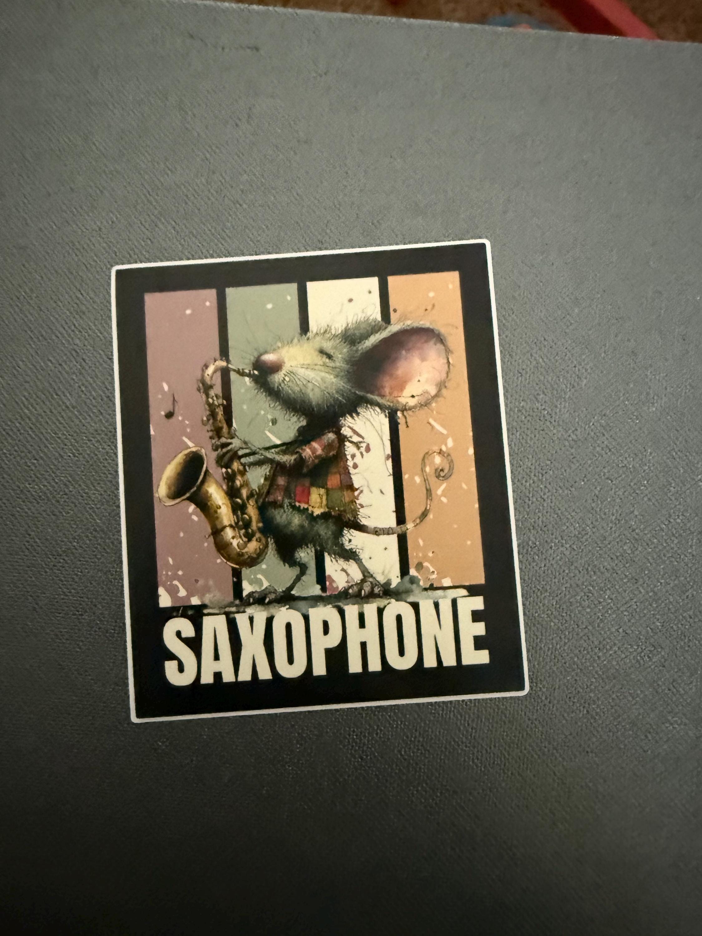 Saxaphone Tropical Mouse 3” Sticker - Etsy