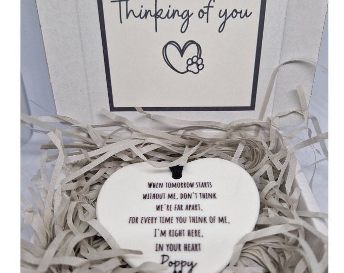 Dog Memorial Gift ,Pet Remembrance Gift , Dog loss , When Tomorrow starts without me