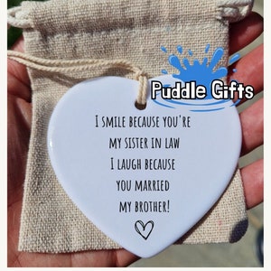 Sister in Law Wedding gift, Sister in law Birthday Gift