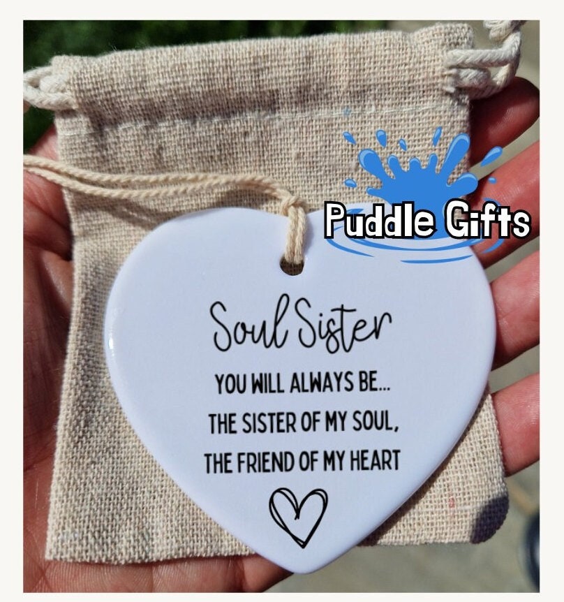 Soul Sister Gift , Best Friend Gift , Ceramic heart