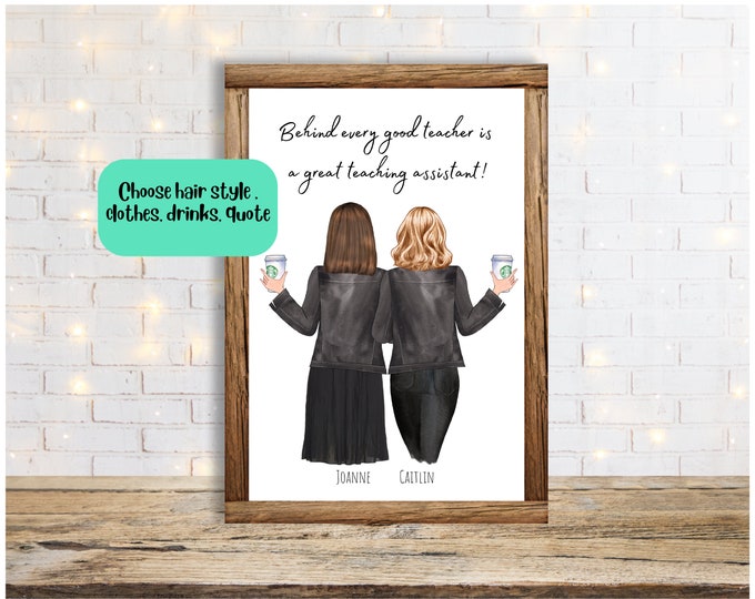 TA Gift,Teaching Assistant Gift From Teacher ,Personalised Print