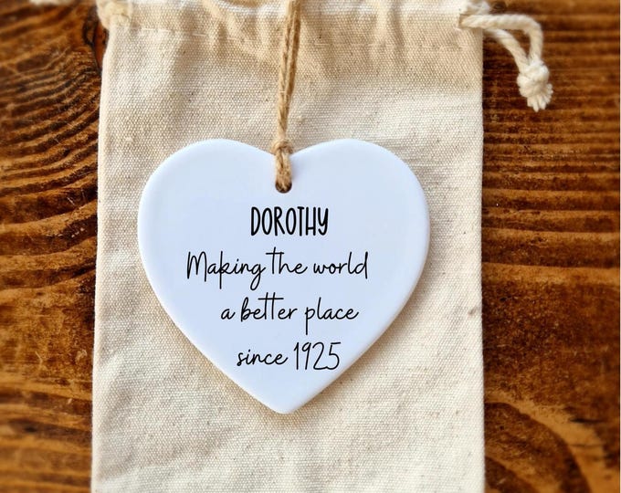 100th Birthday Personalised Gift , Making the world a better place since 1925