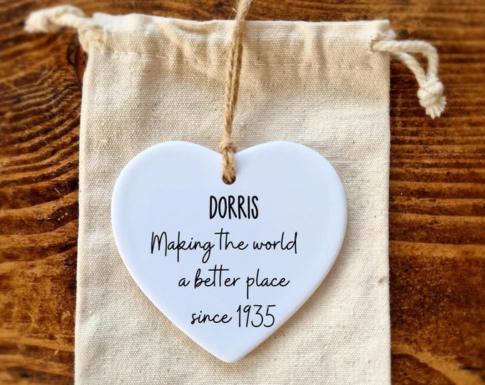 90th Birthday Personalised Gift , Making the world a better place since 1935