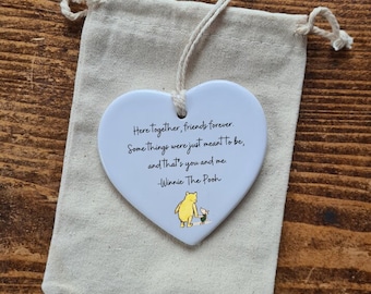 Poehbeer beste vriend ornament cadeau, hier vrienden voor altijd samen