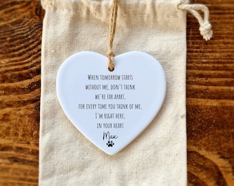 Pet loss Gift ,Dog Sympathy Gift , Dog loss , When Tomorrow starts without me