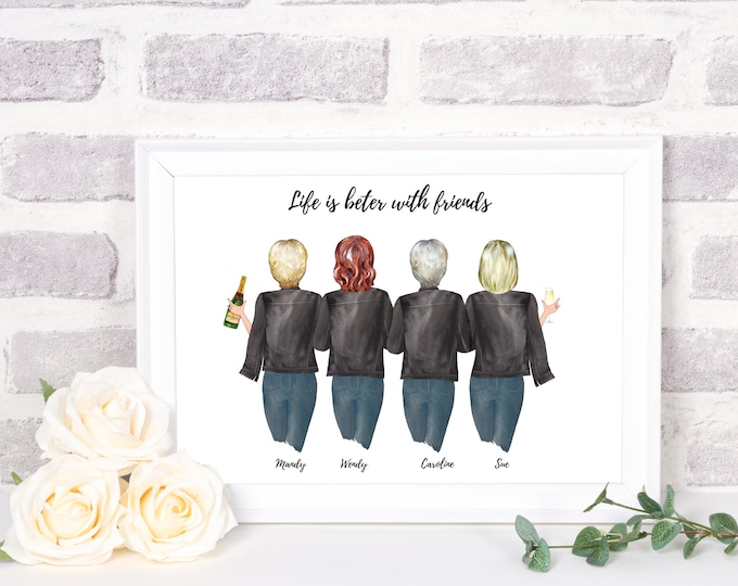 Friendship Group Gift ,  ,Personalised Print