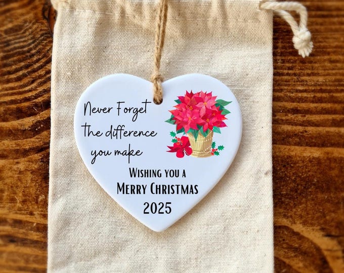 Never Forget The Difference You Make  , Christmas Decoration Merry Christmas