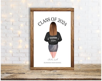 School Leavers Gift, Leavers 2024 , Personalised Print, Class of 2024
