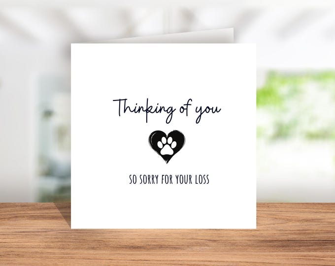 Dog Sympathy Card Dog Loss Bereavement Card Sorry for your loss