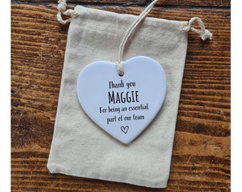 Employee appreciation gifts, Personalised Ceramic Heart