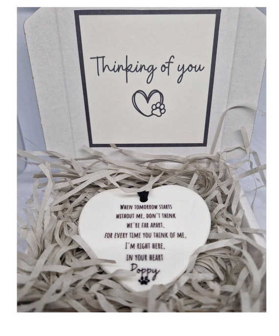 Dog death Gift ,Dog Remembrance Gift , Dog loss , When Tomorrow starts without me