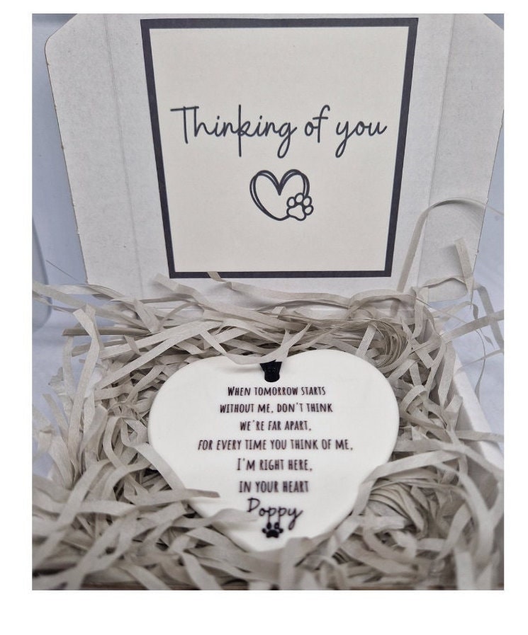 Dog death Gift ,Dog Remembrance Gift , Dog loss , When Tomorrow starts without me