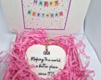 50th birthday gift for women , Making the world a better place since 1975