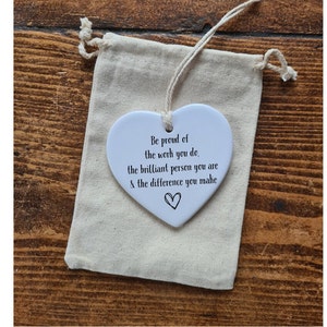 Regalo di apprezzamento, regalo che fa la differenza, cuore in ceramica