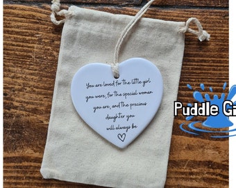 Daughter gift , Daughter Plaque ,Ceramic Heart