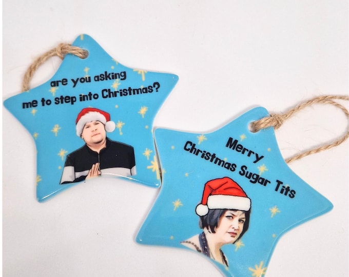 Funny Christmas Tree Ornament , Step into Christmas