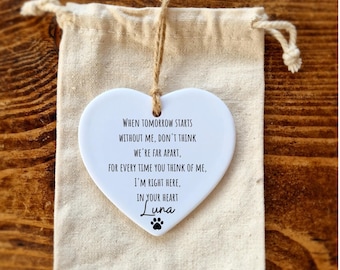 Cat Sympathy Gift , Cat loss ,Cat Memorial When Tomorrow starts without me
