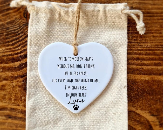 Cat Sympathy Gift , Cat loss ,Cat Memorial When Tomorrow starts without me