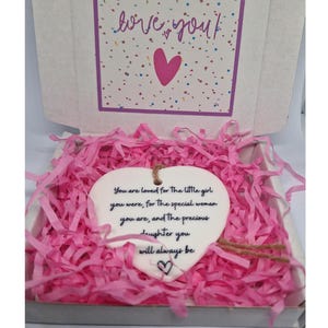 To my daughter gift , Ceramic Heart