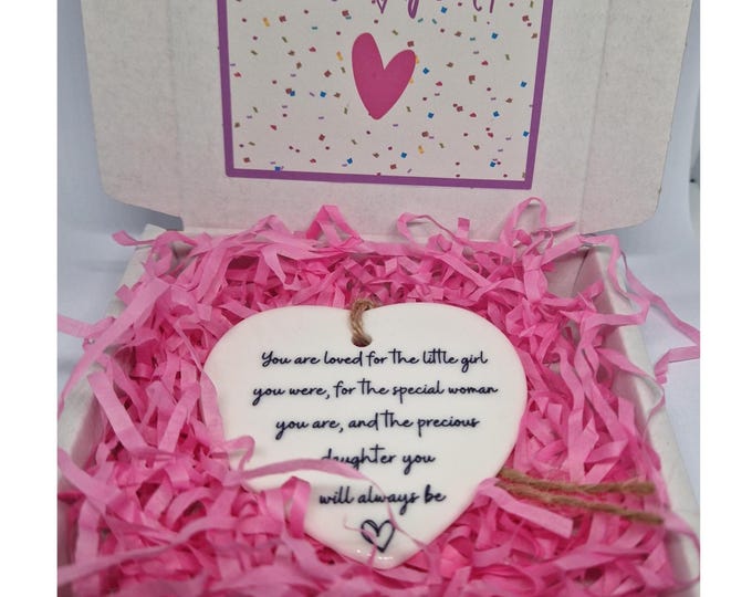 To my daughter gift , Ceramic Heart