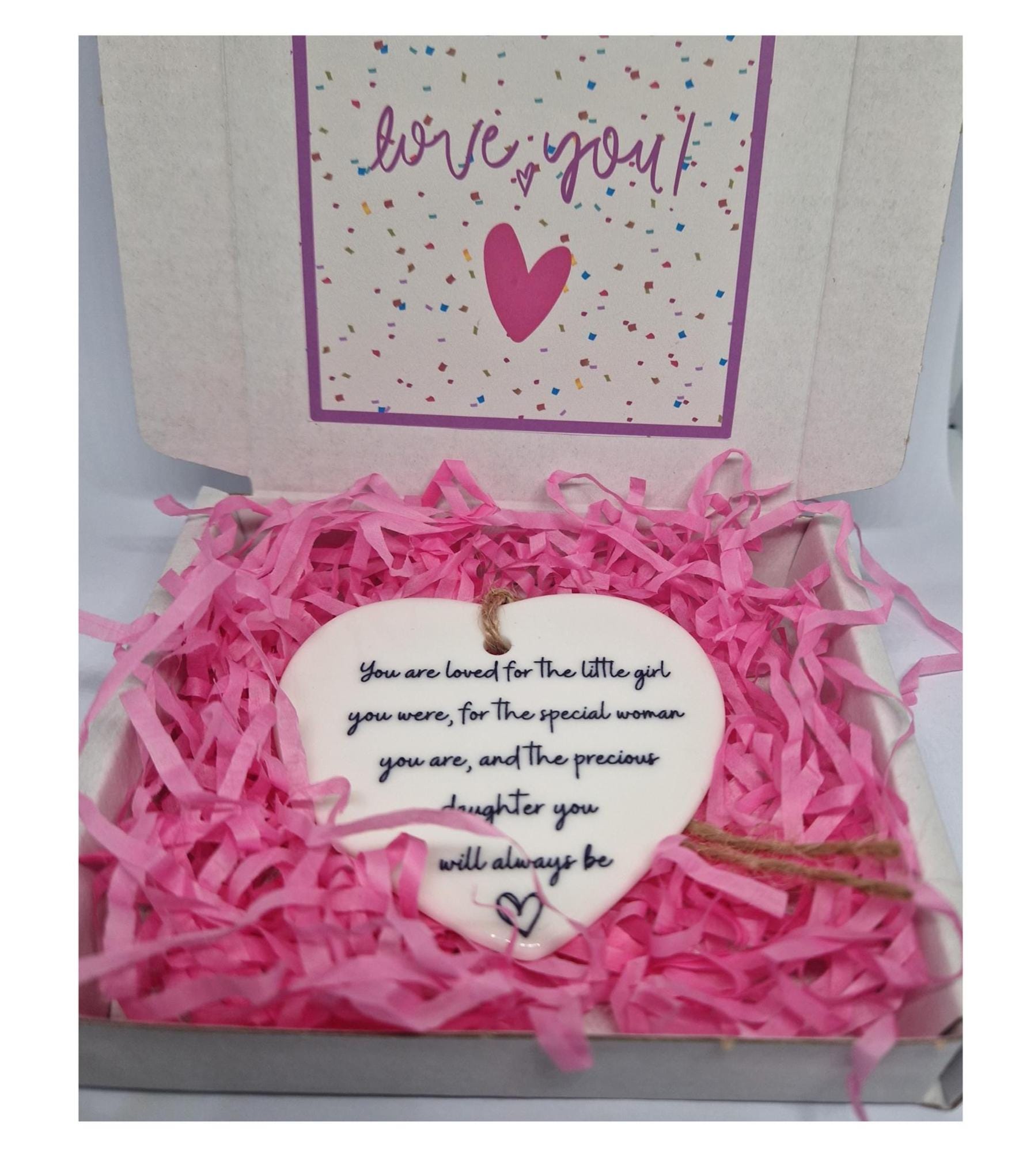 To my daughter gift , Ceramic Heart