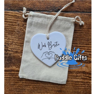 Plaque Décorative En Céramique Lodeskee – Cadeau Work Bestie – Merci Pour Collègue, Amie, Enseignante
