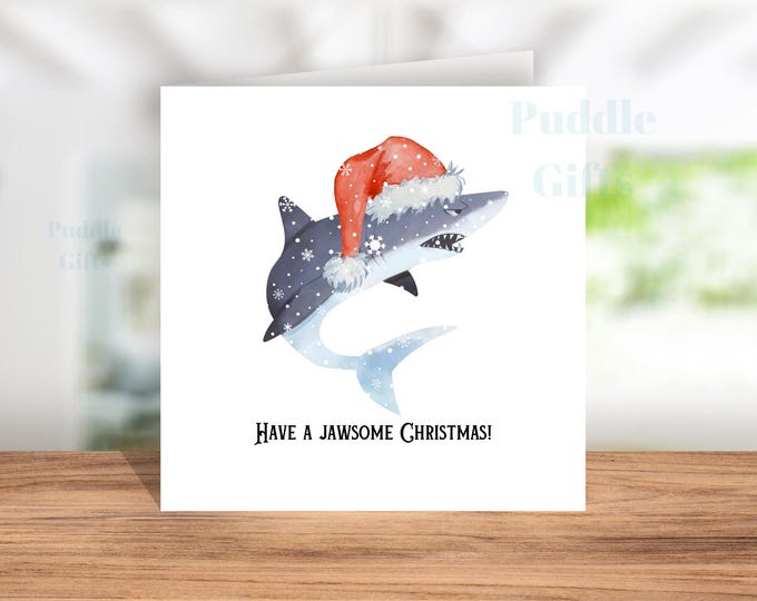 Shark Christmas Card , Jawsome Christmas Card