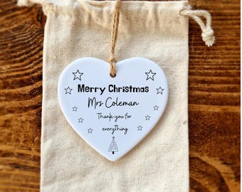 Personalised Teacher Christmas Ornament