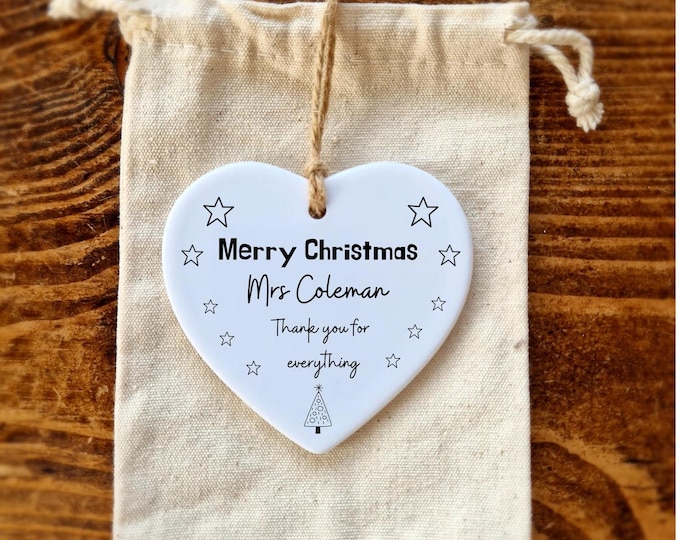 Personalised Teacher Christmas Ornament