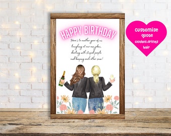 Birthday Gift Best Friend ,Personalised Print