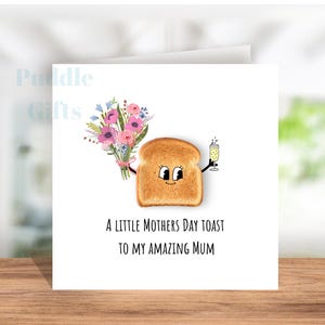 Cartão de brinde engraçado para o dia das mães, cartão para a mãe