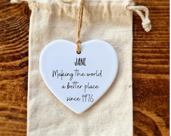 50th Birthday Personalised Gift , Making the world a better place since 1975