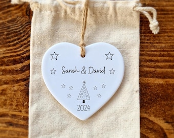 Couples personalised christmas ornament , 2023 Christmas