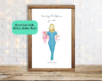Midwife Gift, Midwife  Thank you gift , Personalised Print
