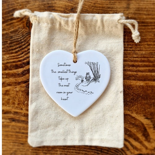 Sometimes the Smallest things ,Winnie the Pooh Quote Gift Ornament