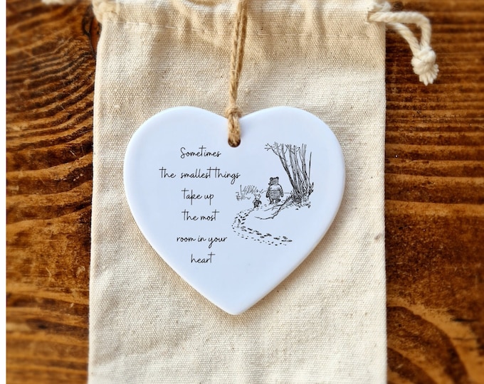 Sometimes the Smallest things ,Winnie the Pooh Quote Gift Ornament