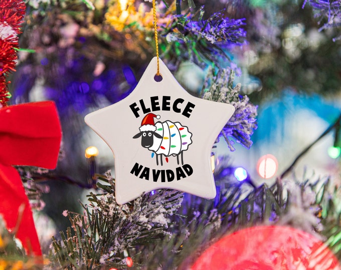 Fleece Navidad Ornament, Funny Christmas Tree Ornament ,