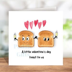 Valentinstag Karte für Mann Frau Valentines Lustige Toast Karte