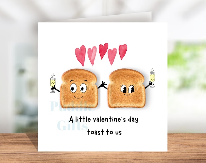 Valentines Card for husband wife Valentines  Funny Toast Card