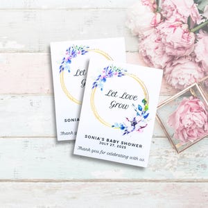 Faveurs de graines de fleurs sauvages Let Love Grow