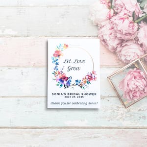Faveurs de graines de fleurs sauvages Let Love Grow